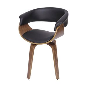 Cadeira Elba Wood Or Design Preto OR-1152