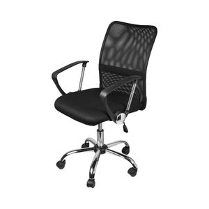 Cadeira Toronto Corino/Tela Preta Base Rodízio