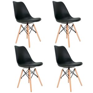 Conjunto de 4 Cadeiras Saarinen  Preto
