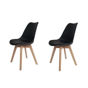 Conjunto Com 2 Cadeiras Saarinen Wood Preta