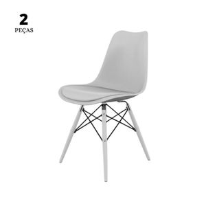 Conjunto Com 2 Cadeiras Saarinen Branca  Base Em Polipropileno