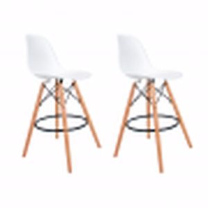 Conjunto 2 Banquetas Eames  Branca