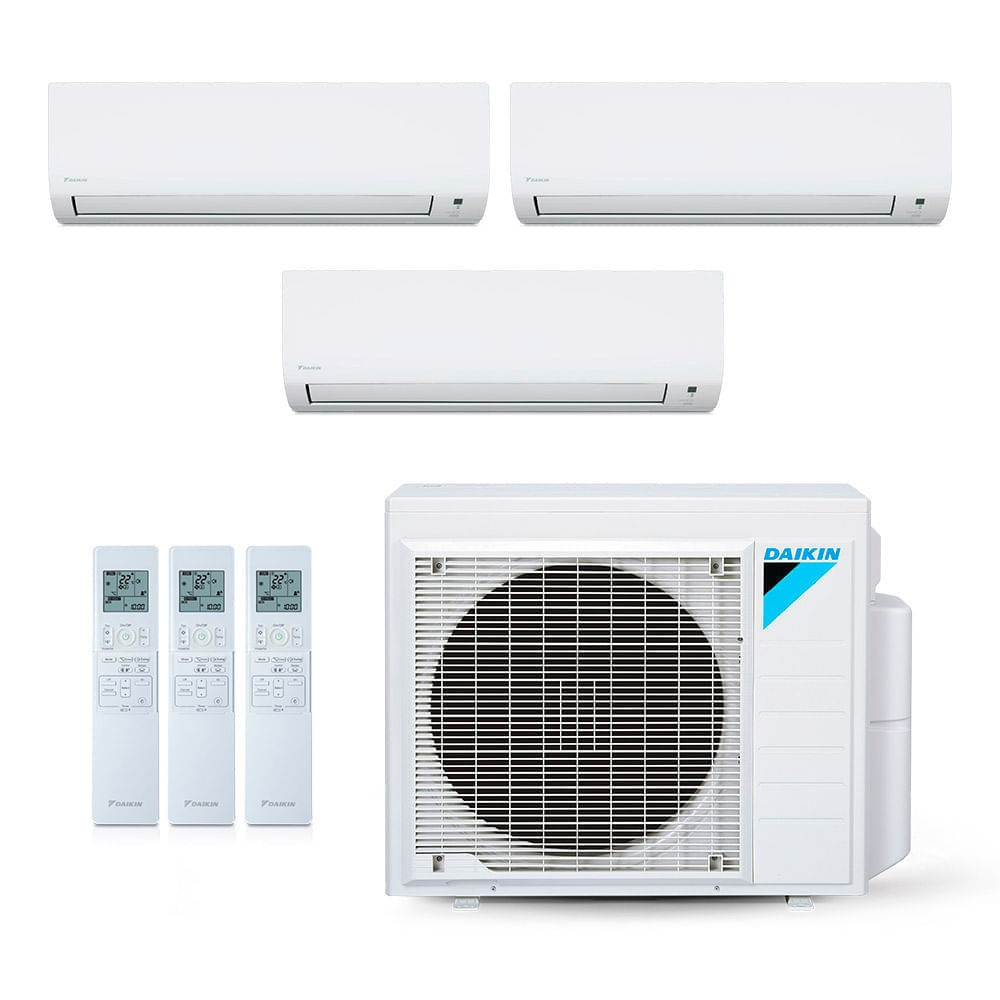 Ar Condicionado Multisplit Tri 36000 Btu(2×9000+18000) Quente/frio – Inverter – Daikin – 220v – Ctxs09pmvm7 Ctxs18pmvm7 / 3mxs24pmvm