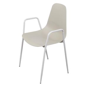Cadeira Abi PP Com Braço Creme - Or Design