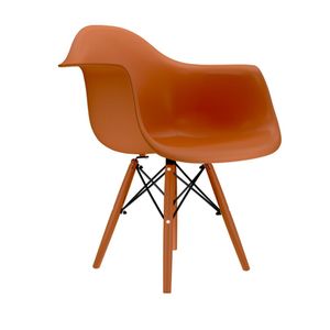 Cadeira Eames Com Braço Terracota  Base Em Polipropileno