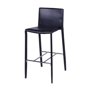 Banqueta Glam Pu Preta  - Or Design
