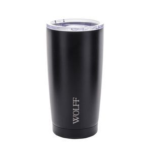 Copo Térmico Parede Dupla Preto Wolff de Aço Inox 600ml
