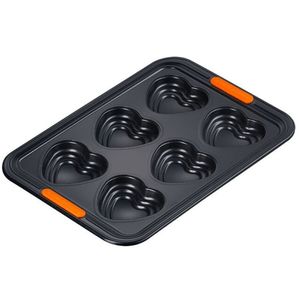 Forma Metal Bakeware Para 6 Muffins Coração - Le Creuset
