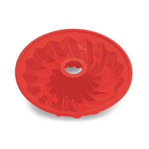 Forma De Bolo De Silicone Vermelha 24.5X6cm - Hércules