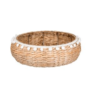 Cesto Folk Redondo Fibra Natural 35X38x10cm - Yoi