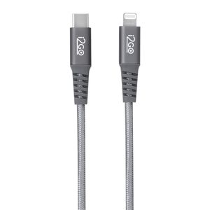 Cabo USB-C + Lightning i2GO Certificado Mfi 2m 3a Chumbo