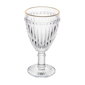 Taça de Água de Vidro com Fio de Ouro Empire 325ml - Lyor