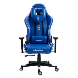 Cadeira Gamer Max Racer Tactical CBF Azul Branca