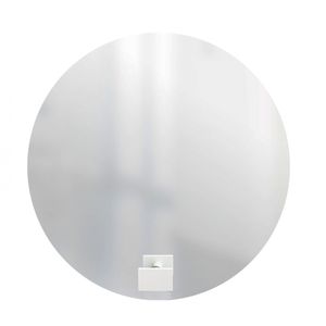 Espelho Funcional Hook Branco 50 cm Redondo