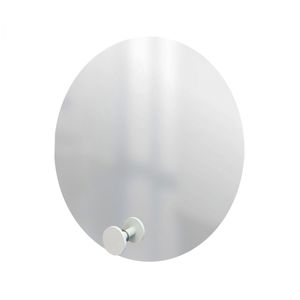 Espelho Funcional Hook Branco 50 cm Redondo