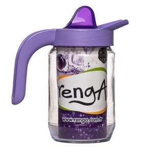 Jarra com Tampa e Alça 720ml Suco Bebida Prática Lilás Renga