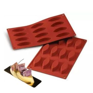 Forma 12 Moldes Barchetta Doce Sobremesa Silicone Silikomart