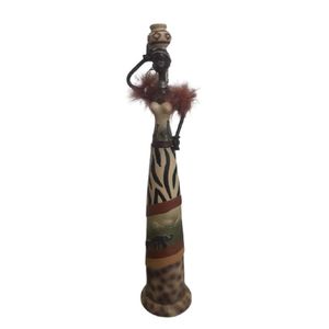 Estátua Mulher Negra  Africana Escultura Decorativa Afro 30cm