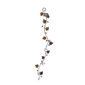 Porta Vela Suspenso Castiçal Vidro Decorativo Metal 5 Velas
