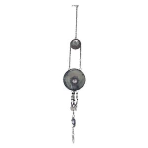 Porta Vela Suspenso Castiçal Vidro Decorativo Luxo Cinza