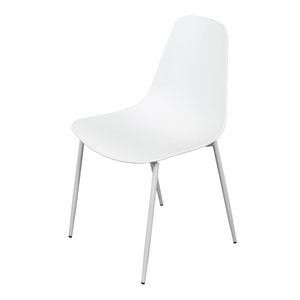 Cadeira Abi PP Branca Base de metal