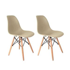Conjunto 2 Cadeiras Eames  Creme