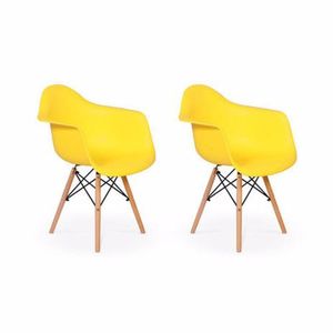 Conjunto 2 Cadeiras com Braços Eames  Amarela