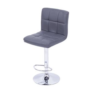 Banqueta Confort Estofada Cinza Base Cromada