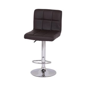 Banqueta Confort Estofada Café Base Cromada