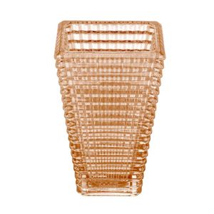Vaso De Cristal Maya Âmbar 13,5cm x 10cm x 22,5Cm