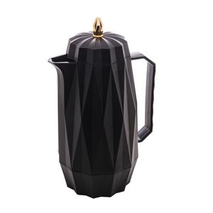 Garrafa Térmica de Plástico Diamond Preta 1L - Lyor