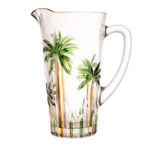 Jarra de Cristal Palm Tree Handpaint 1,2L - Wolff
