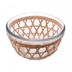 Bowl Vidro Borossilicato e Fibra Natural 24x24x14cm - Wolff