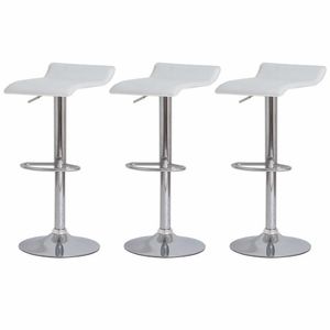 Conjunto 3 Banquetas Altas Estofadas Para Cozinha Balcão Bancada Ilha Giratória Belo Horizonte Tóquio Bh Branco