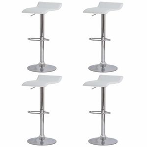 Conjunto 4 Banquetas Altas Estofadas Para Cozinha Balcão Bancada Ilha Giratória Belo Horizonte Tóquio Bh Branco
