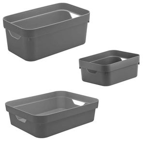 Kit Caixa Organizadora Cube Chumbo 3 Peças - Ou