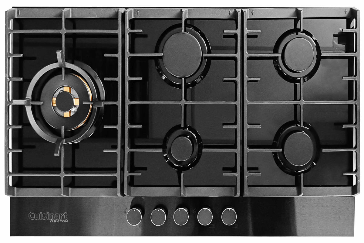 Cooktop 5 Bocas Cuisinart Inox – Arkton Advanced 90 – Gás 220v