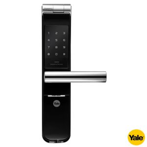 Fechadura Digital Biométrica Yale com Capacidade de até 20 Digitais Preta e Prata - YMF 40