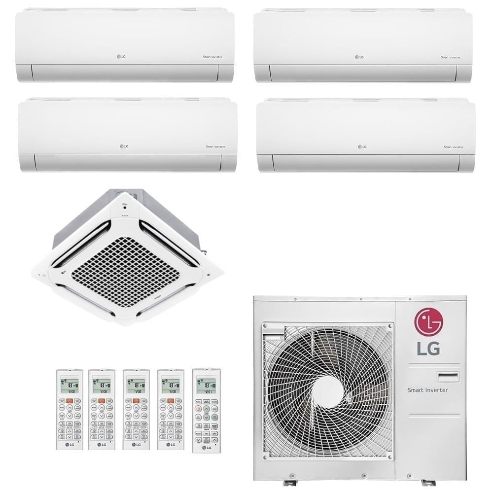 Ar Condicionado Multisplit Penta 54000 Btu(4x9000+18000) Quente/frio - Inverter - LG - 220v - Amnw18gtqa1 Amnw09gsja0 / A5uw36gfa2 Ar Condicionado Multisplit Penta 54000 Btu(4x9000+18000) Quente/frio - Inverter - LG - 220v - Amnw18gtqa1 Amnw09gsja0 / A5uw36gfa2