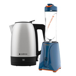 Kit Blender Zoop Sport e Chaleira Elétrica Inox Cadence