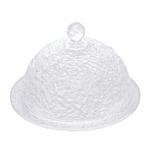 Queijeira de Cristal Martelado com Tampa Petra 19,5cm - Lyor