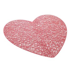 Lugar Americano de PVC Coração Vermelho  38cm - Lyor