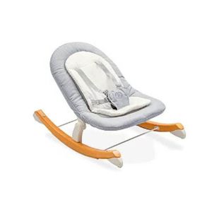 Cadeira de Descanso Bouncer Eternity Cinza Mescla e Branco - Singular Baby