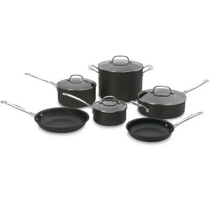 CONJUNTO CUISINART ANODIZADA CHEF'S CLASSIC PRETO 10 PEÇAS 66-10