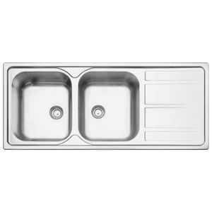 Cuba de Sobrepor Tramontina Marea 2C 34 Plus em Aço Inox Acetinado 116 x 50 cm