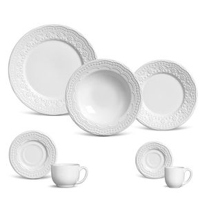 Aparelho de Jantar 42 Peças Madeleine Branco