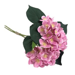 Haste Hortência Artificial Premium Rosa Toque Real 43Cm - Bela Flor