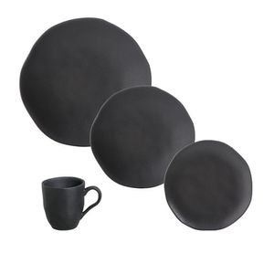 Kit 16 Peças Orgânico Preto Matte (para 4 pessoas)