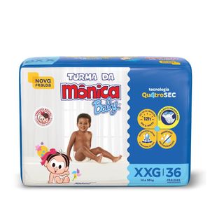 Fralda Turma da Mônica Baby Mega XXG com 36un