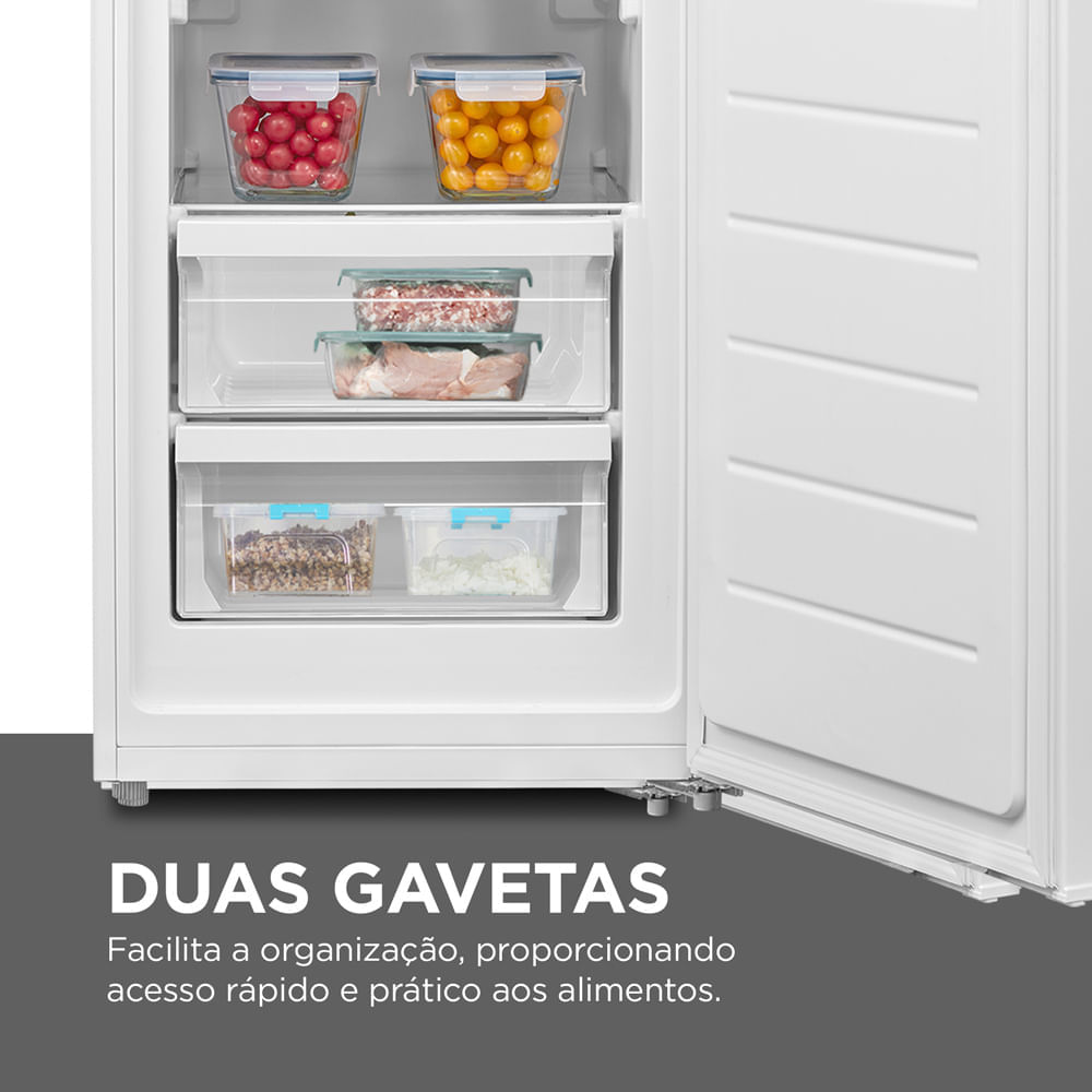 Freezer Vertical 1 Porta 196L 2 em 1 Branco Midea | Fastshop